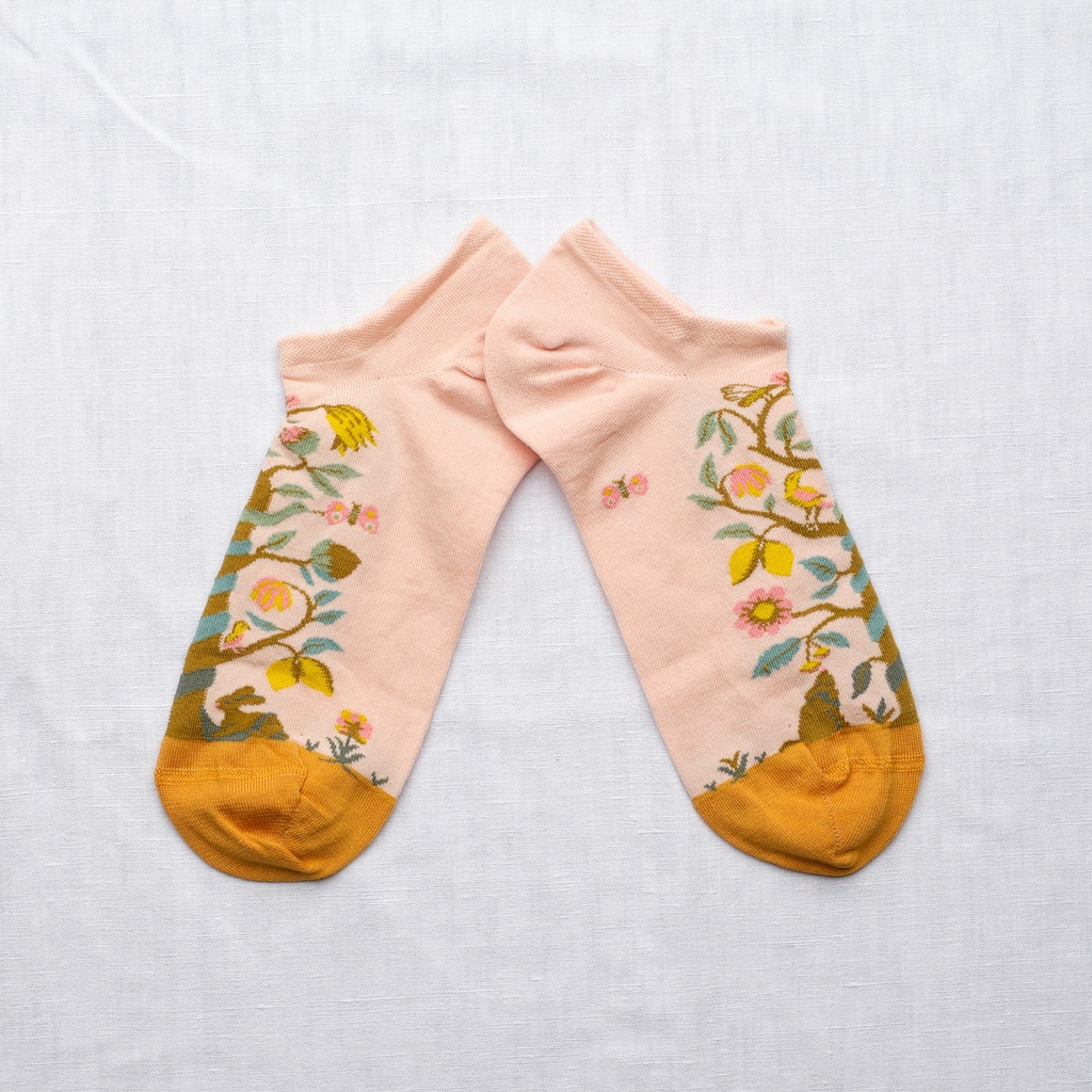 [CT121 36/38] Socquette Arbre Rose Bouton