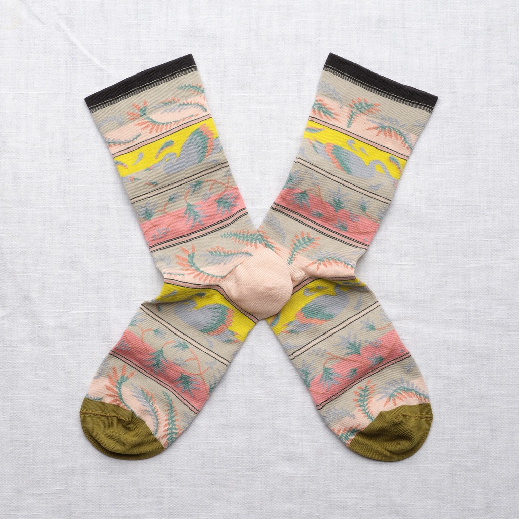 [CT801 42/44] Chaussette Cygne Rose Bouton