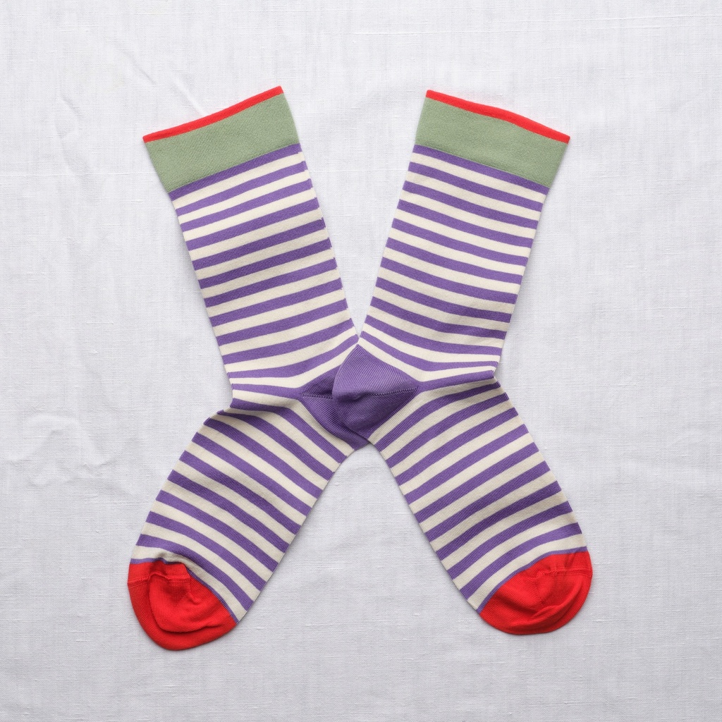[RY129 42/44] Chaussette Rayure Iris