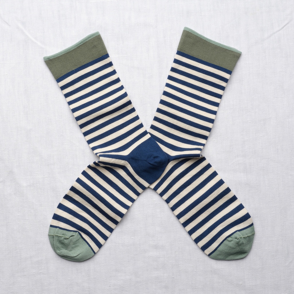 [RY134 42/44] Chaussette Rayure Marine