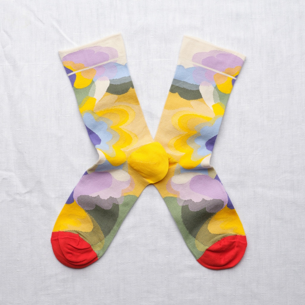 [TG301 36/38] Chaussette Abstrait Naturel