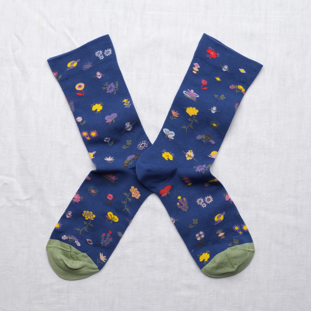 [TG501 36/38] Chaussette Semis Bleu Roi