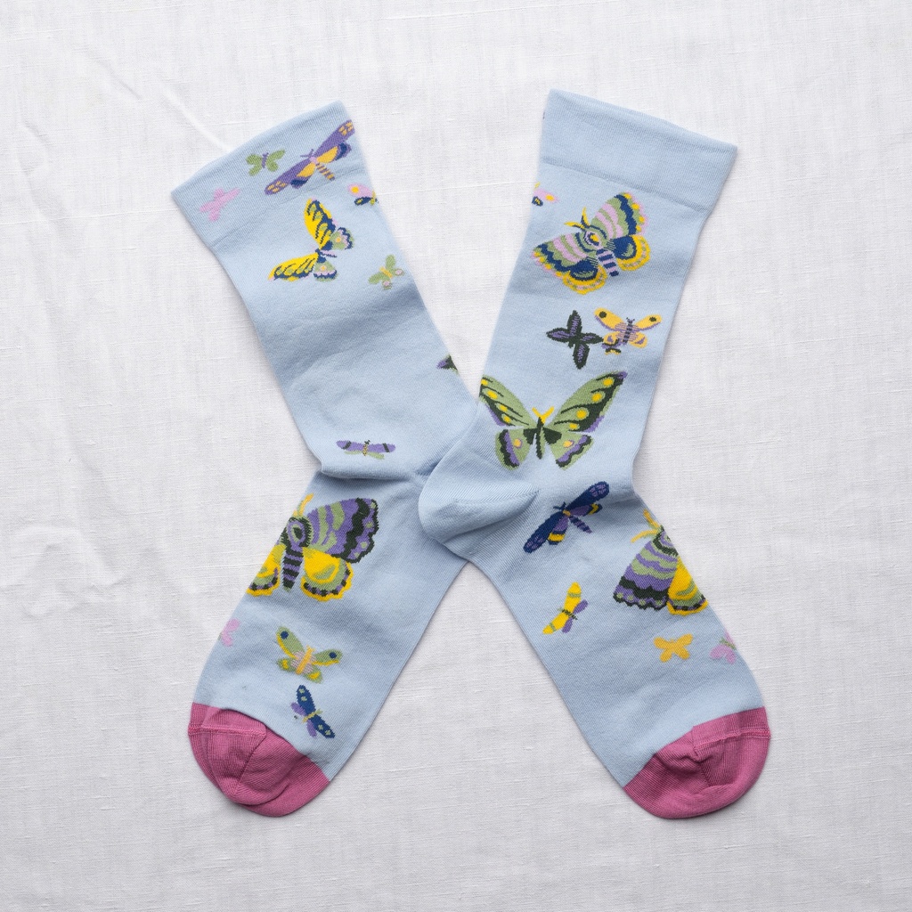 [TG701 36/38] Chaussette Papillons Ciel