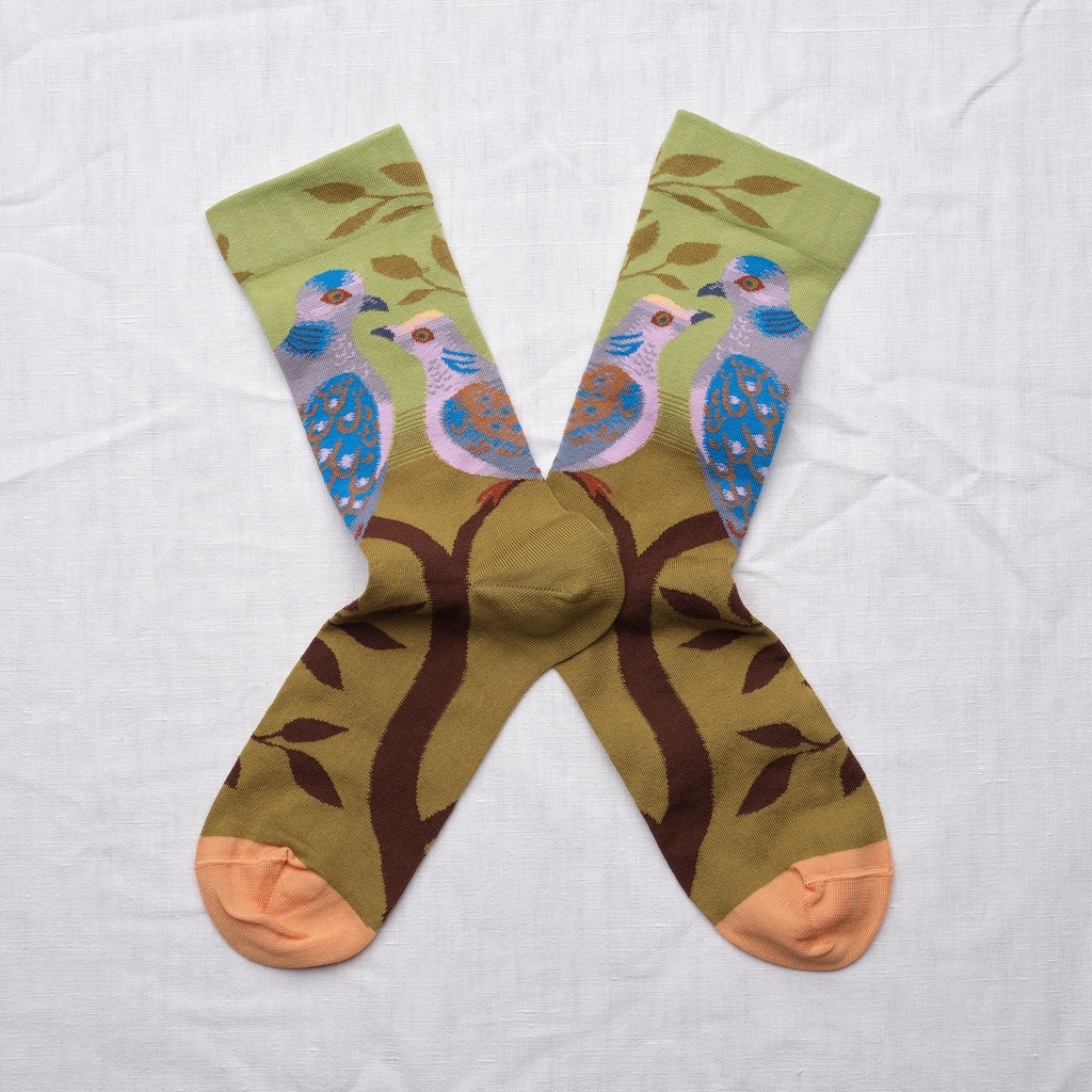 [BO101 36/38] Chaussette Tourterelle Absinthe