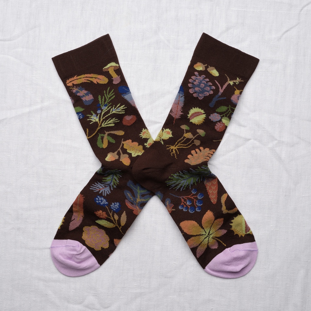 [BO601 36/38] Chaussette Semis Marron foncé