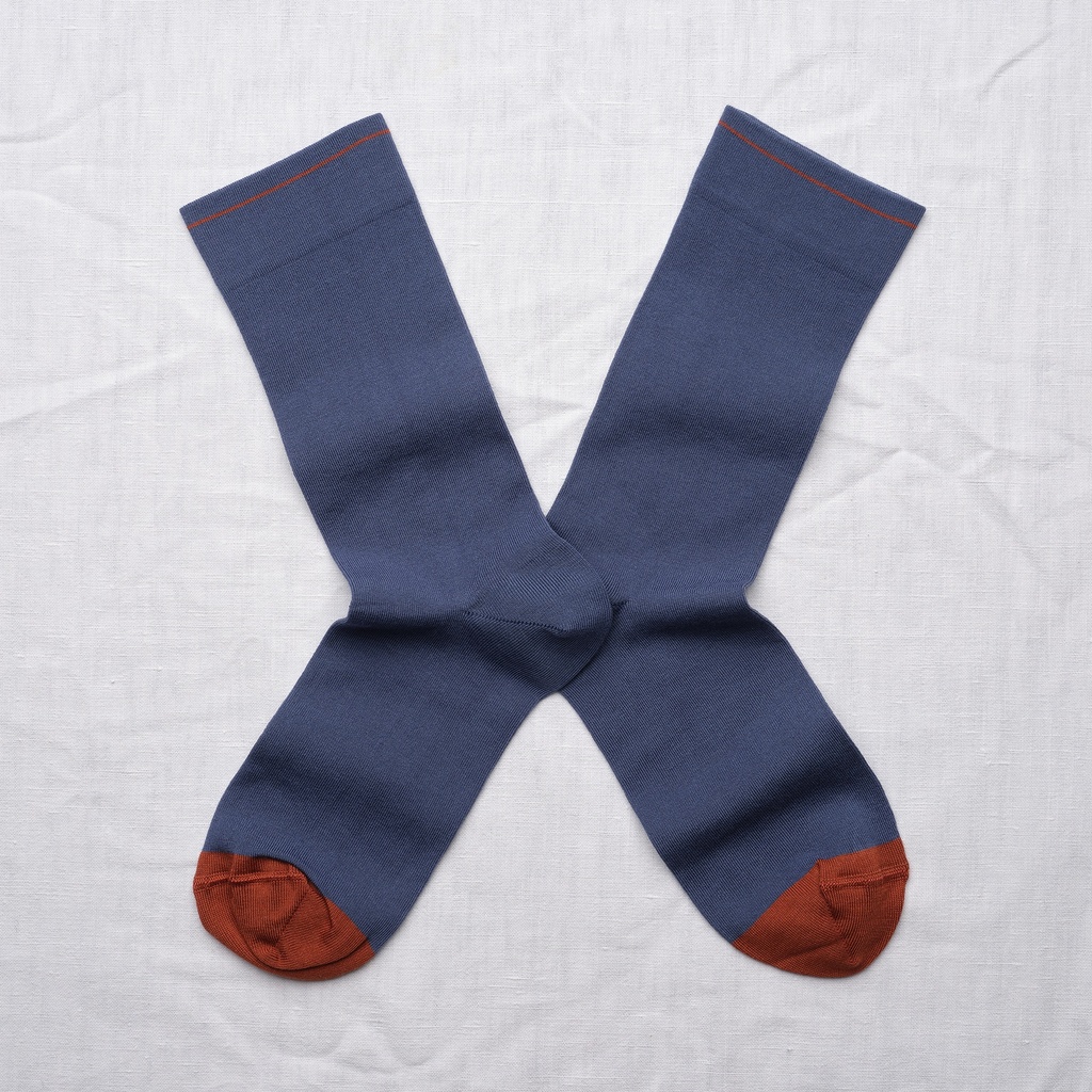 [UN252 39/41] Chaussette Uni Bleu Minuit