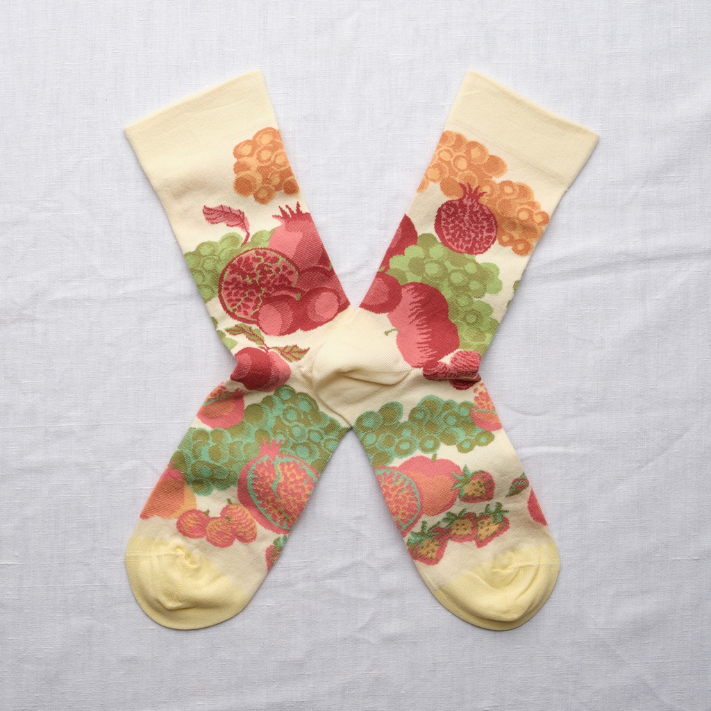 [PT401 39/41] Chaussette Fruits Ecru