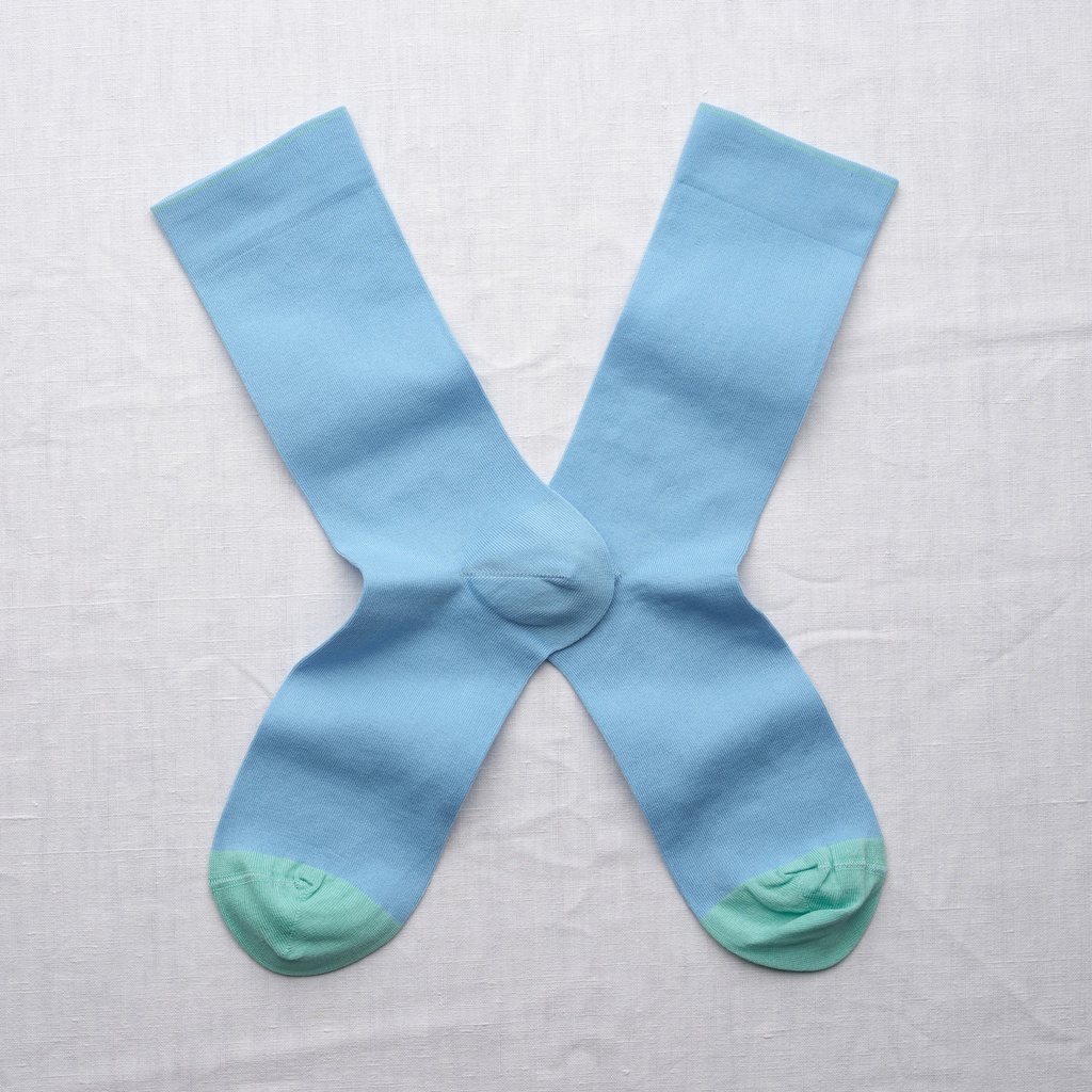 [UN260 39/41] Chaussette Uni Azur