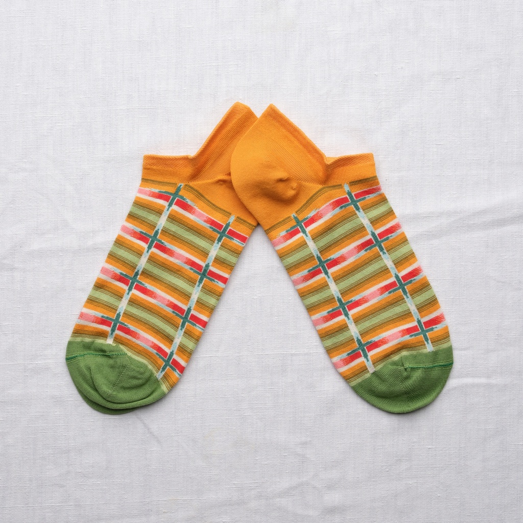 [EV121 36/38] Socquette Carreaux Curcuma