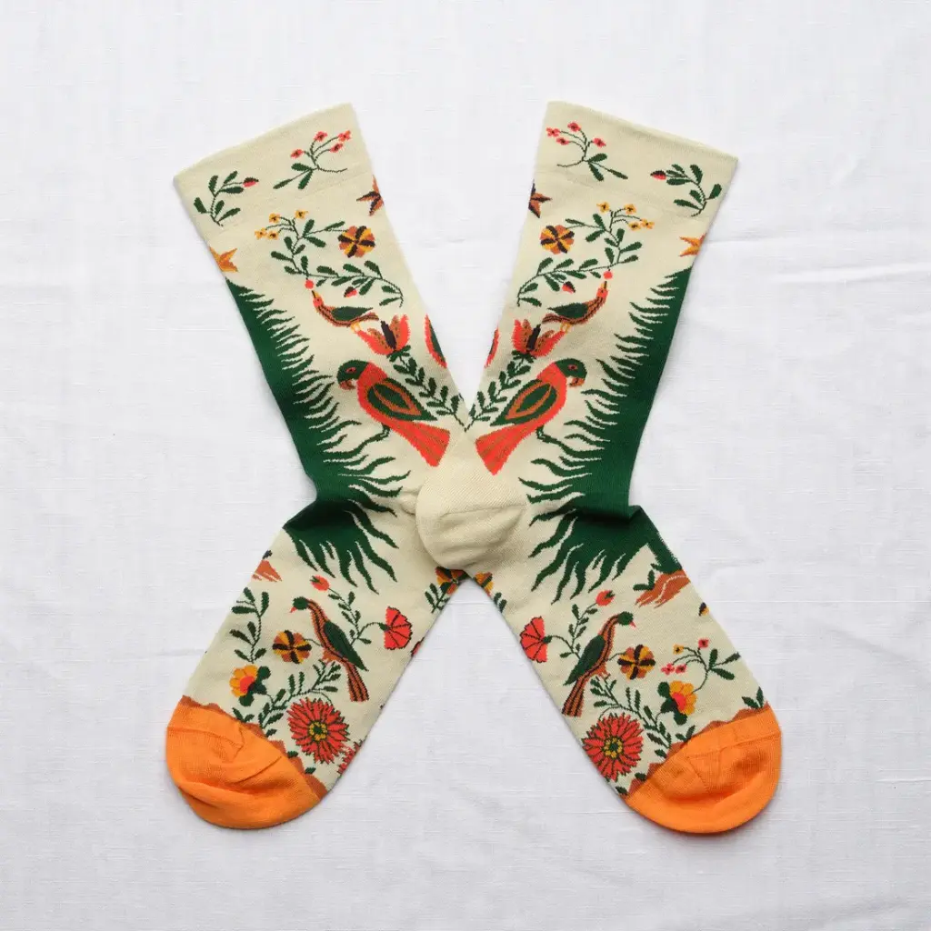 [CB501 36/38] Chaussettes Perroquet Poireaux  