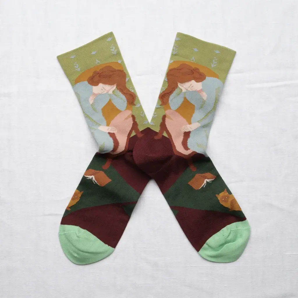 [DC401 39/41] Chaussettes Sieste Vert Mousse