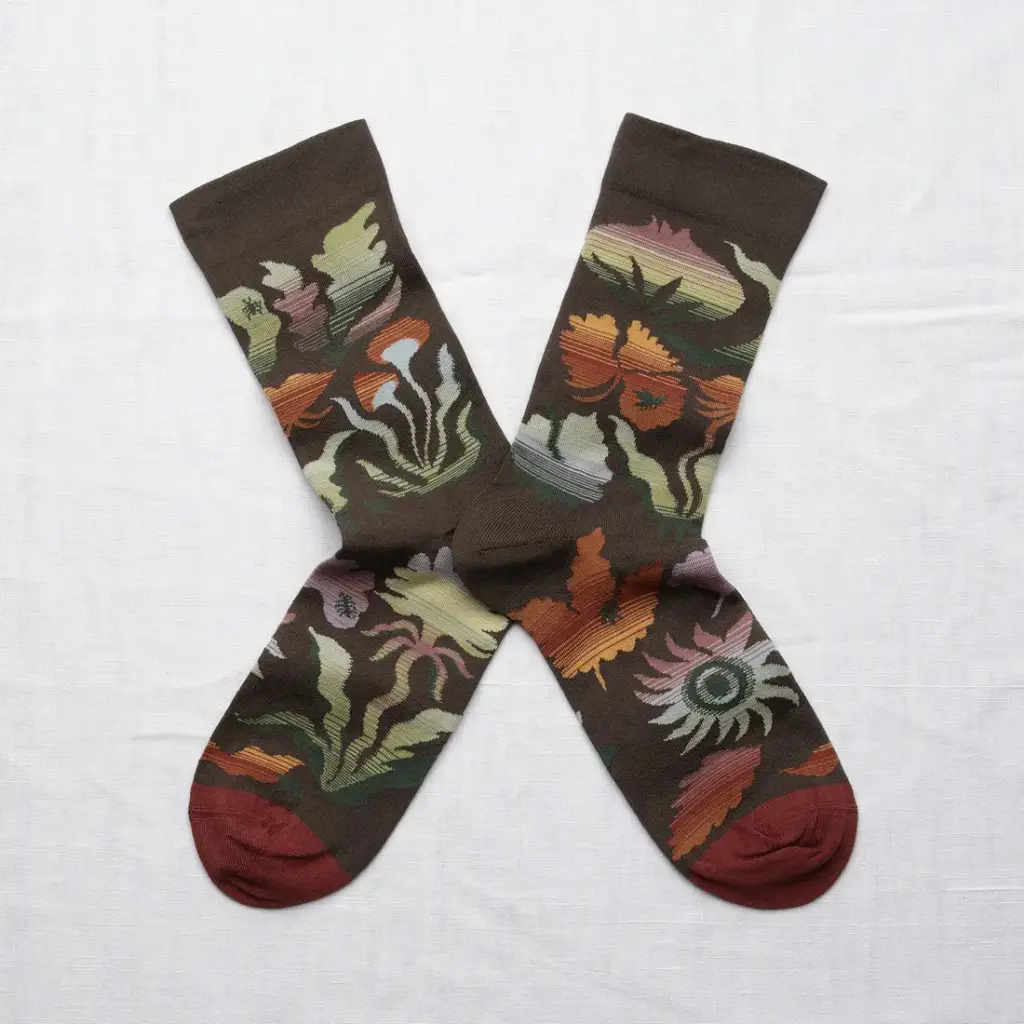 [DC701 39/41] Chaussettes Découpage Terre d'Ombre