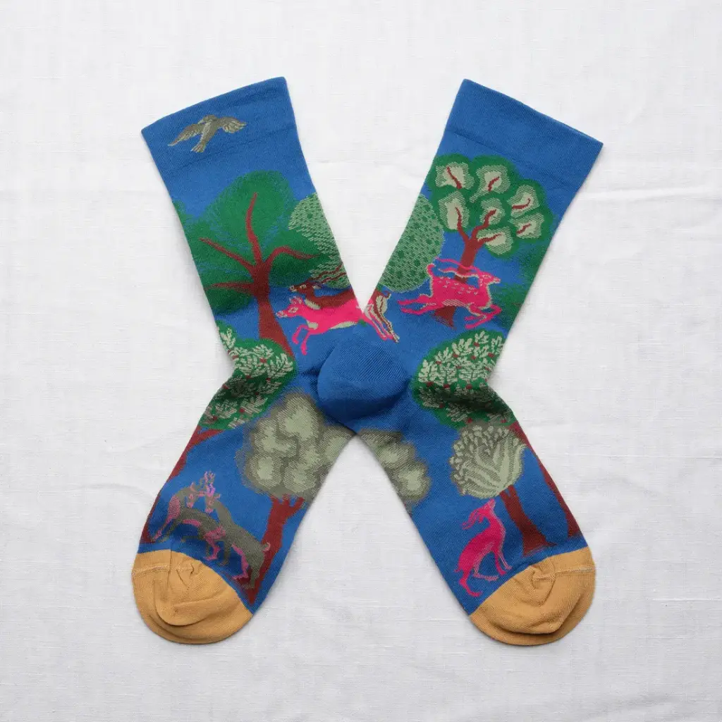 [CO101 39/41] Chaussettes Biches Cobalt