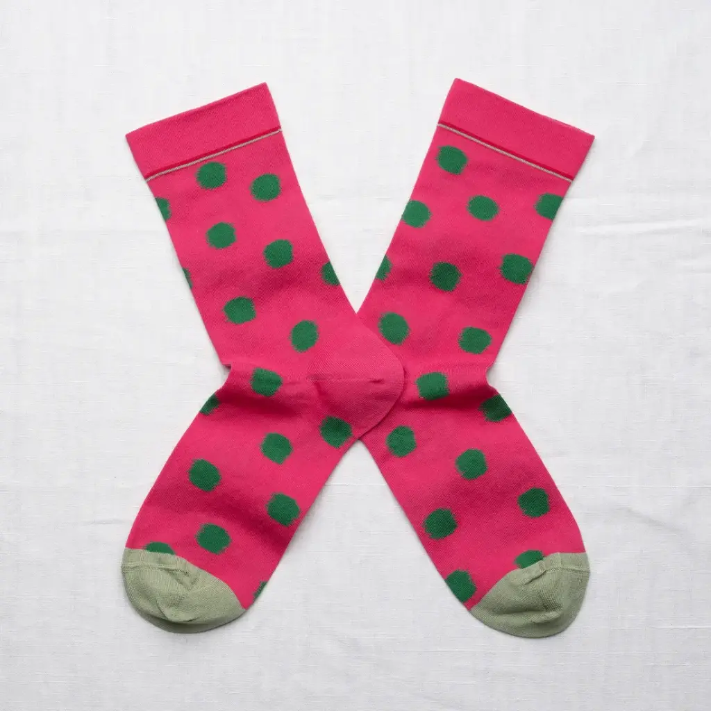 [CO401 42/44] Chaussettes Pois Framboise