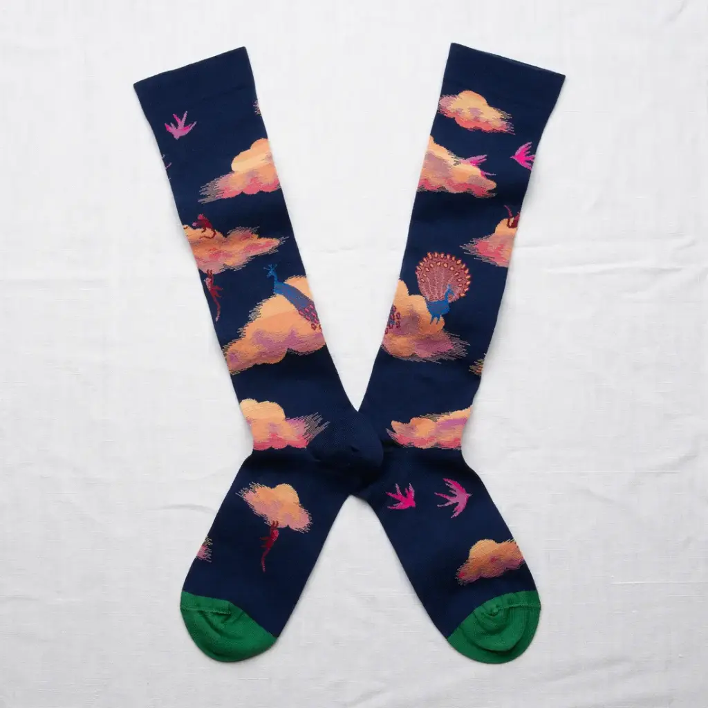 [CO902 39/41] Mi-Bas Nuages Bleu Foncé