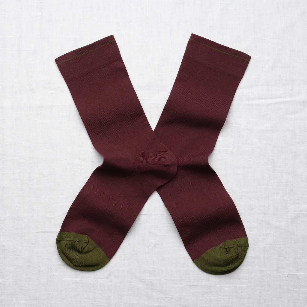 [UN263 39/41] Chaussette Uni Bourgogne