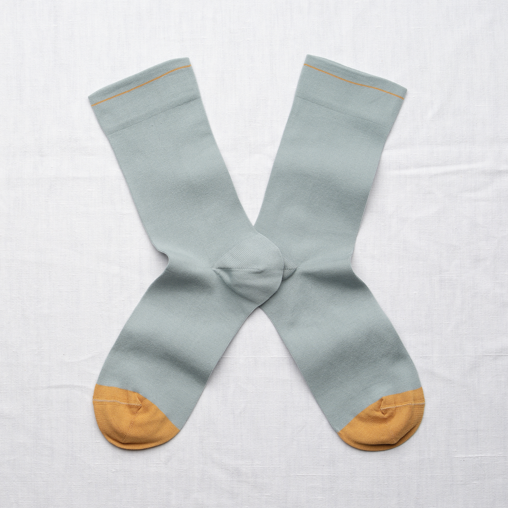 [UN265 39/41] Chaussette Uni Vert de Gris