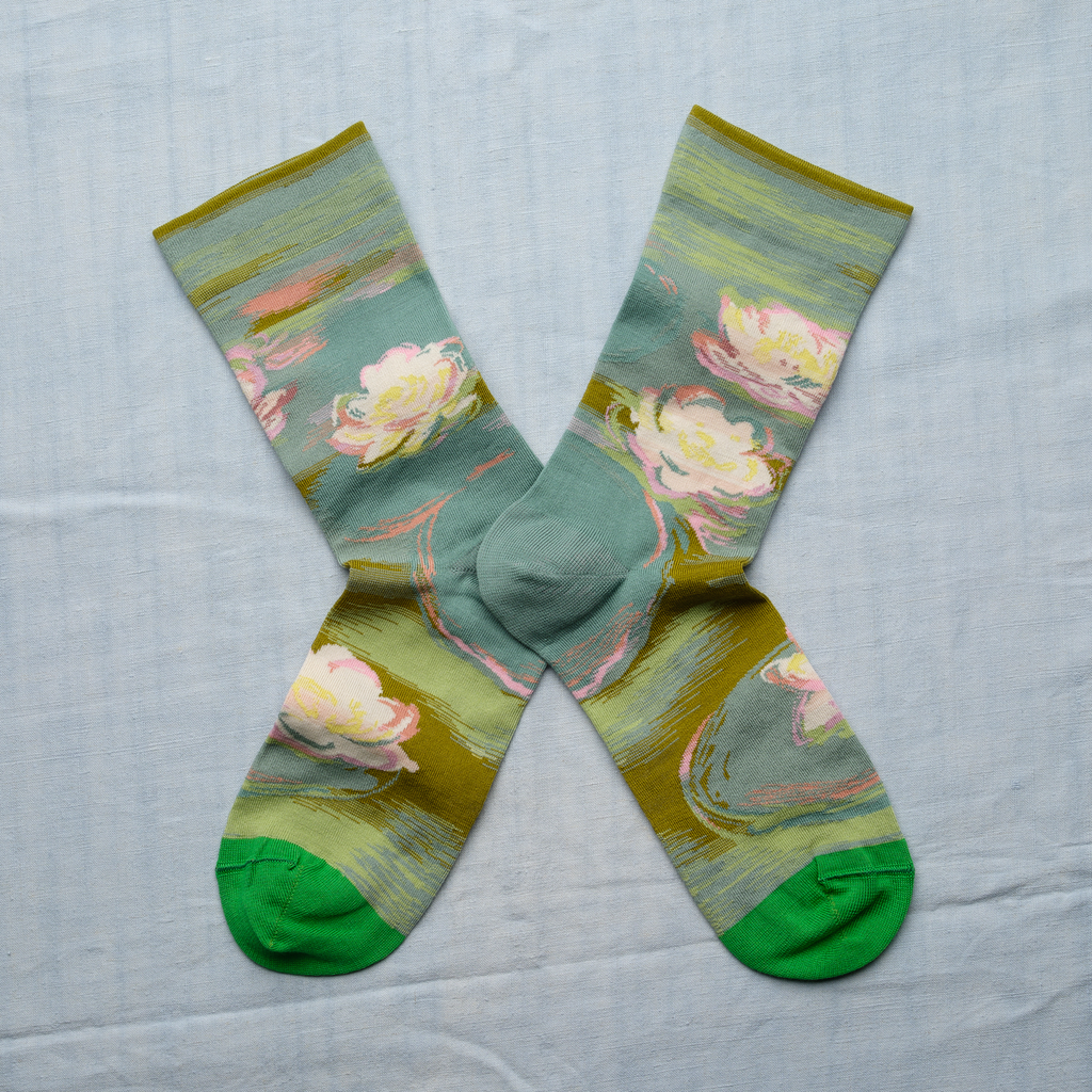 [MON101 36/38] Chaussette Monet Nympheas Mer