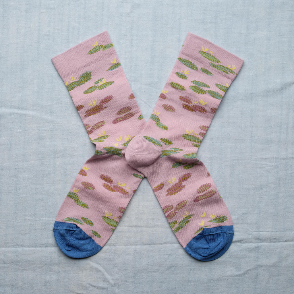 [MON201] Chaussette Monet Semis Bois de Rose