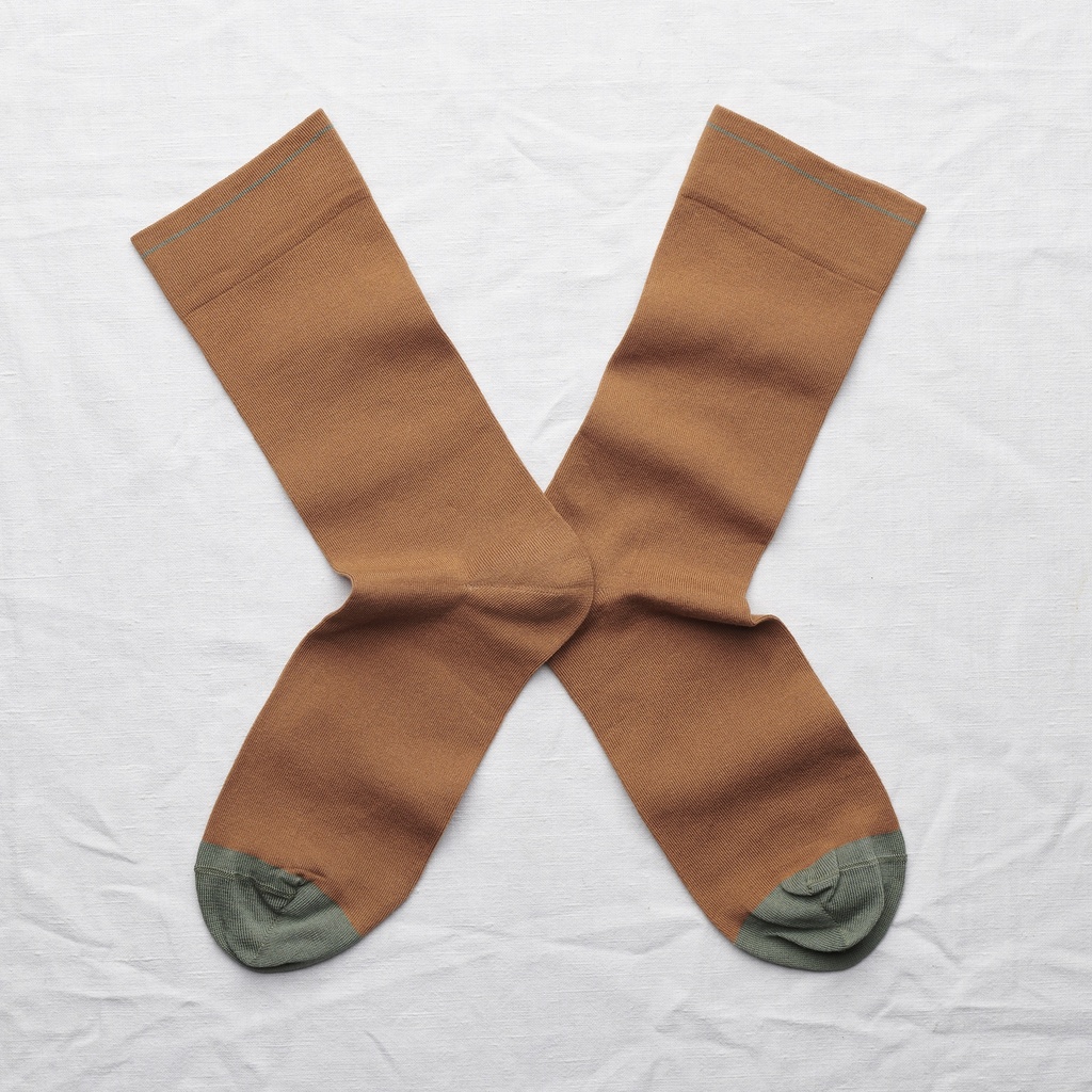[UN182 39/41] Chaussette Uni Caramel