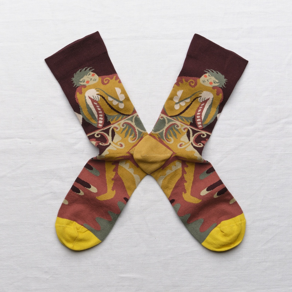 [LP401 39/41] Chaussette Poète Bordeaux