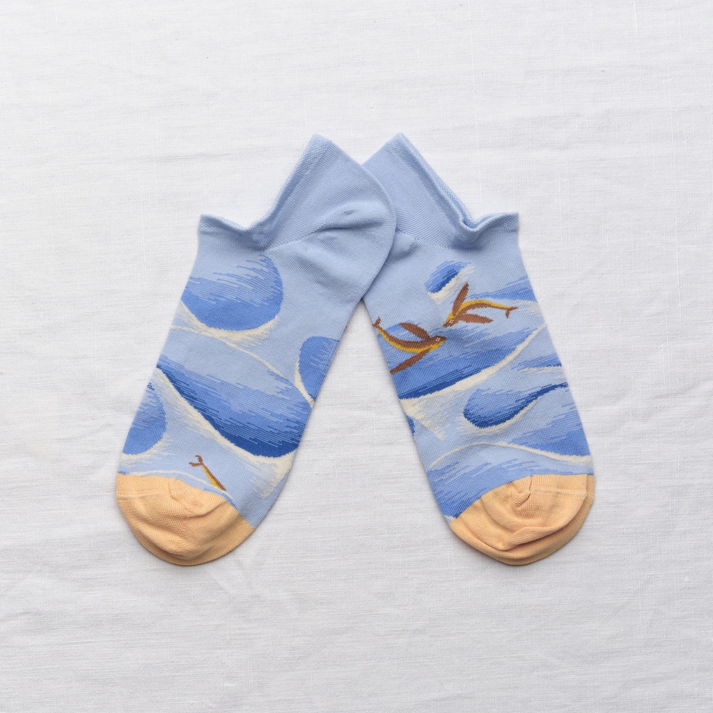 [MN111 39/41] Socquette Mer Ciel