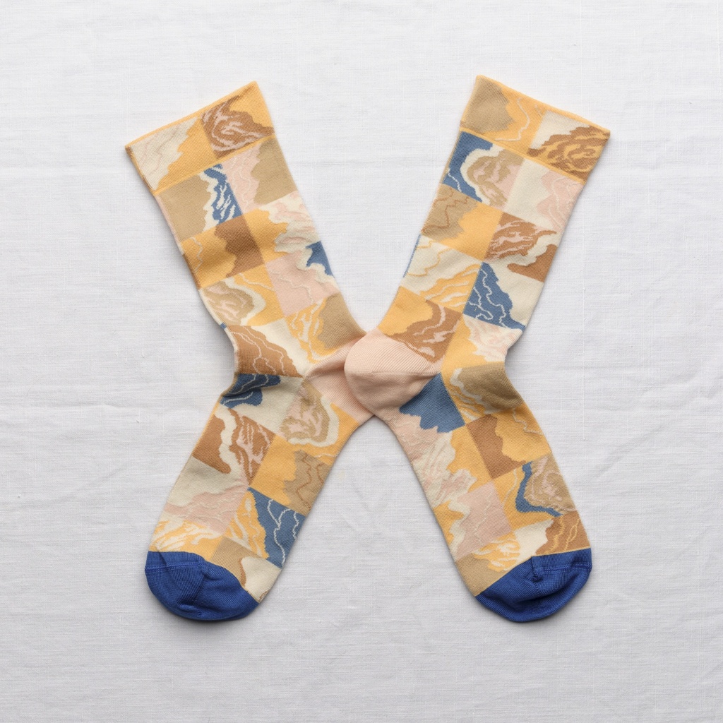 [MN401 36/38] Chaussette Carreaux Multico