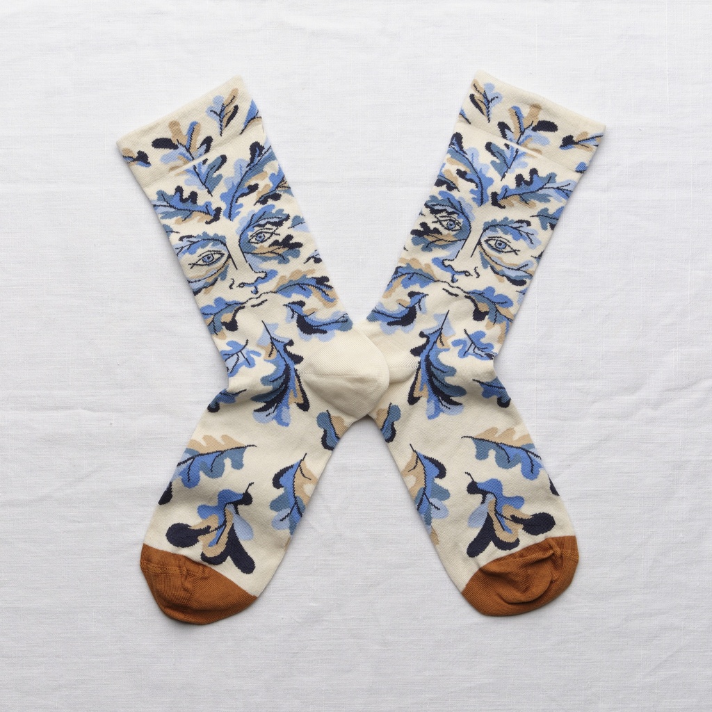[MN501 39/41] Chaussette Figure Naturel
