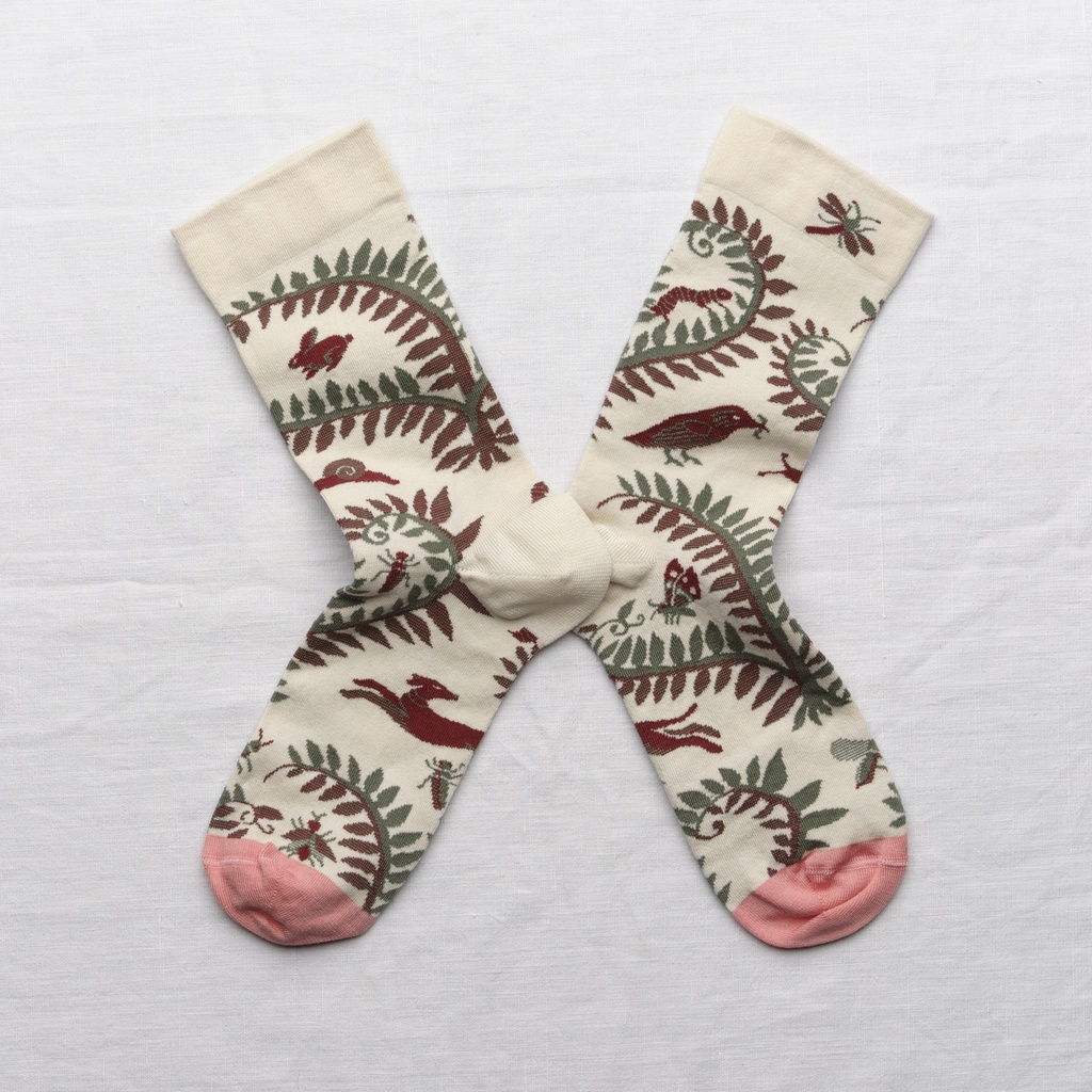 [DR201 39/41] Chaussette Oiseau Naturel