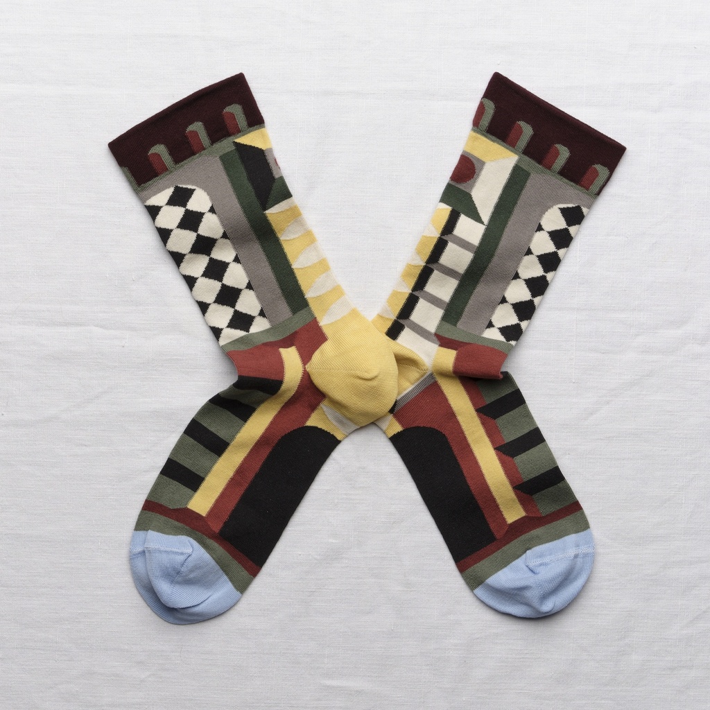 [DR801 39/41] Chaussette Décor Bordeaux