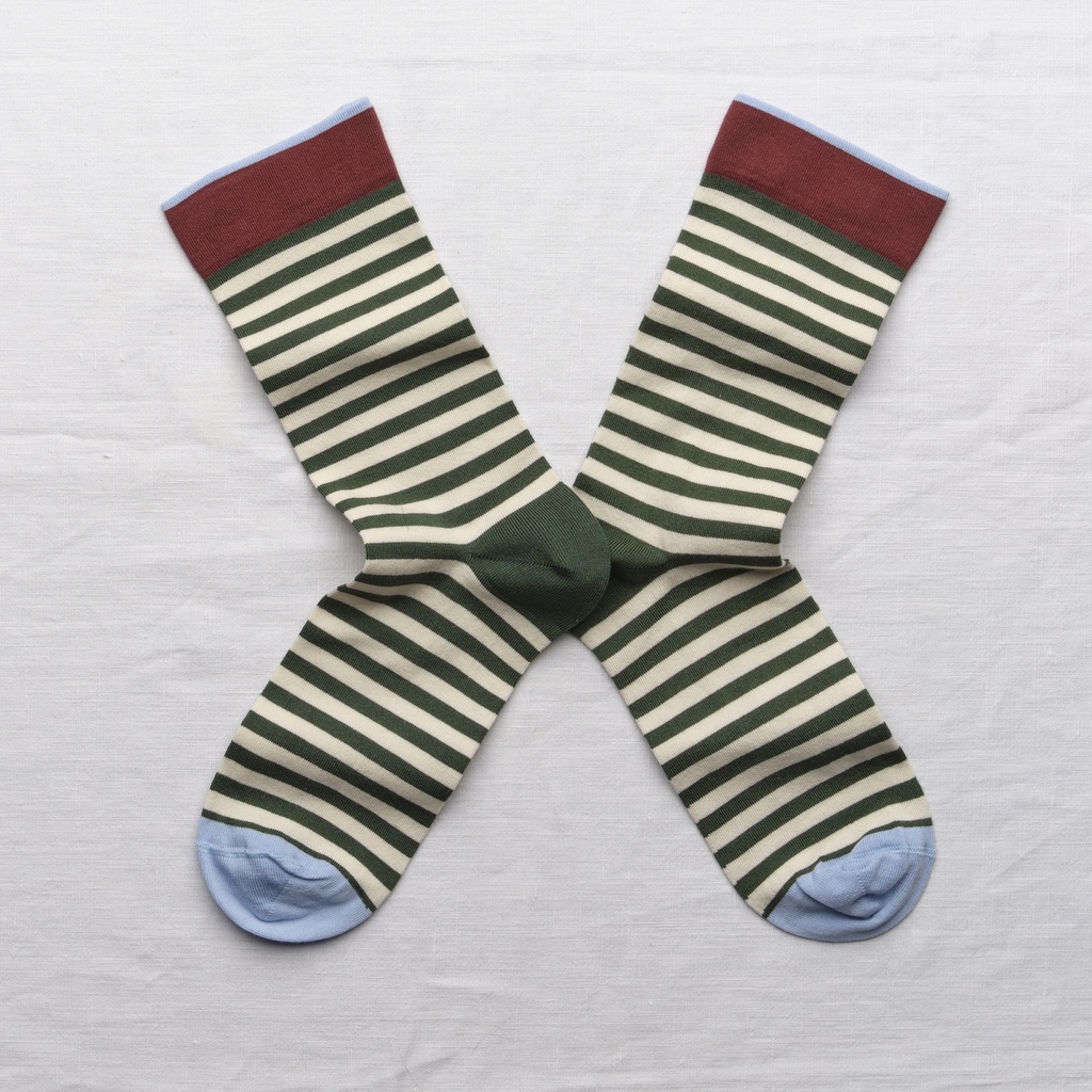 [RY122 42/44] Chaussette Rayure Épicéa
