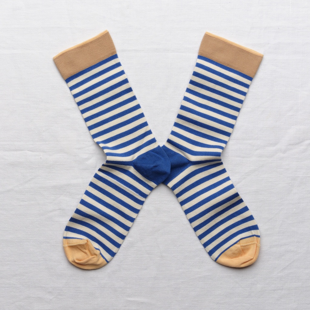 [RY124 36/38] Chaussette Rayure Cobalt