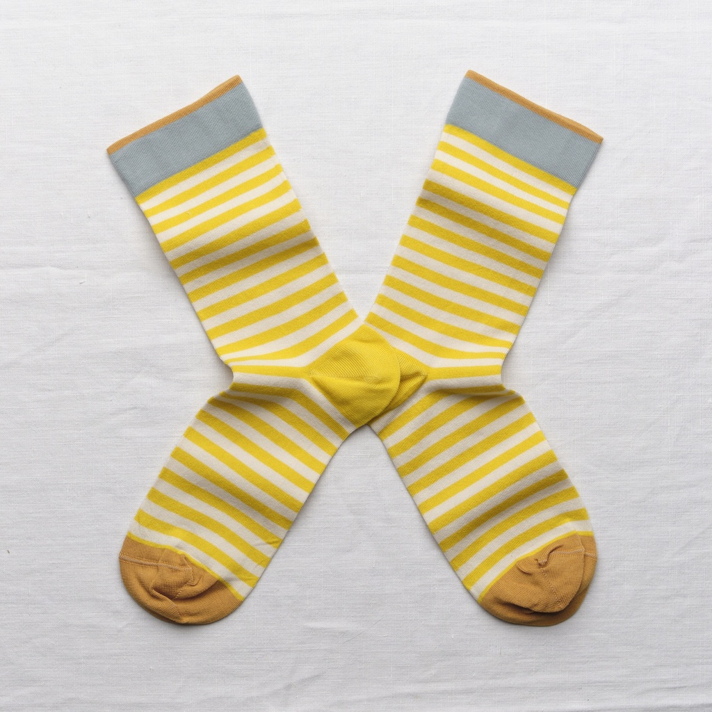 [RY126 36/38] Chaussette Rayure Sulfure