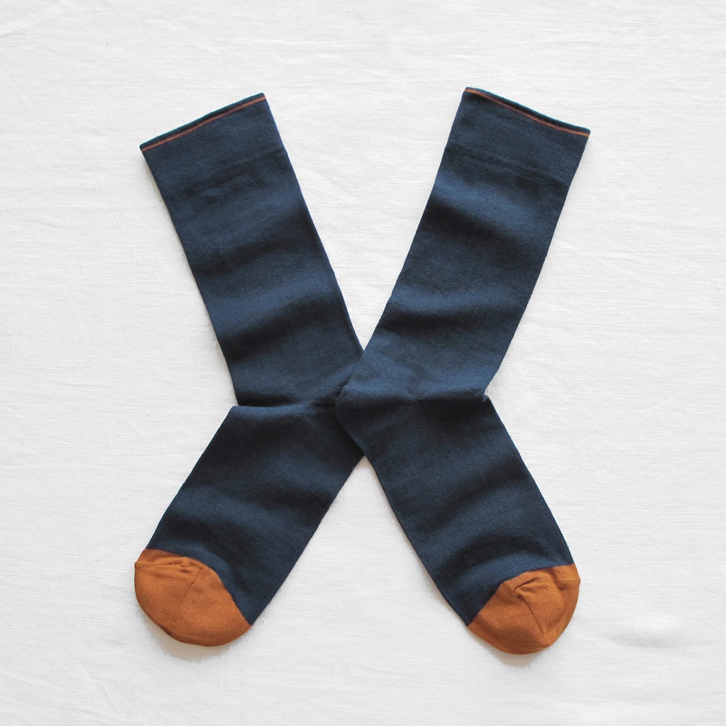 [UN222 42/44] Chaussette Uni Ardoise