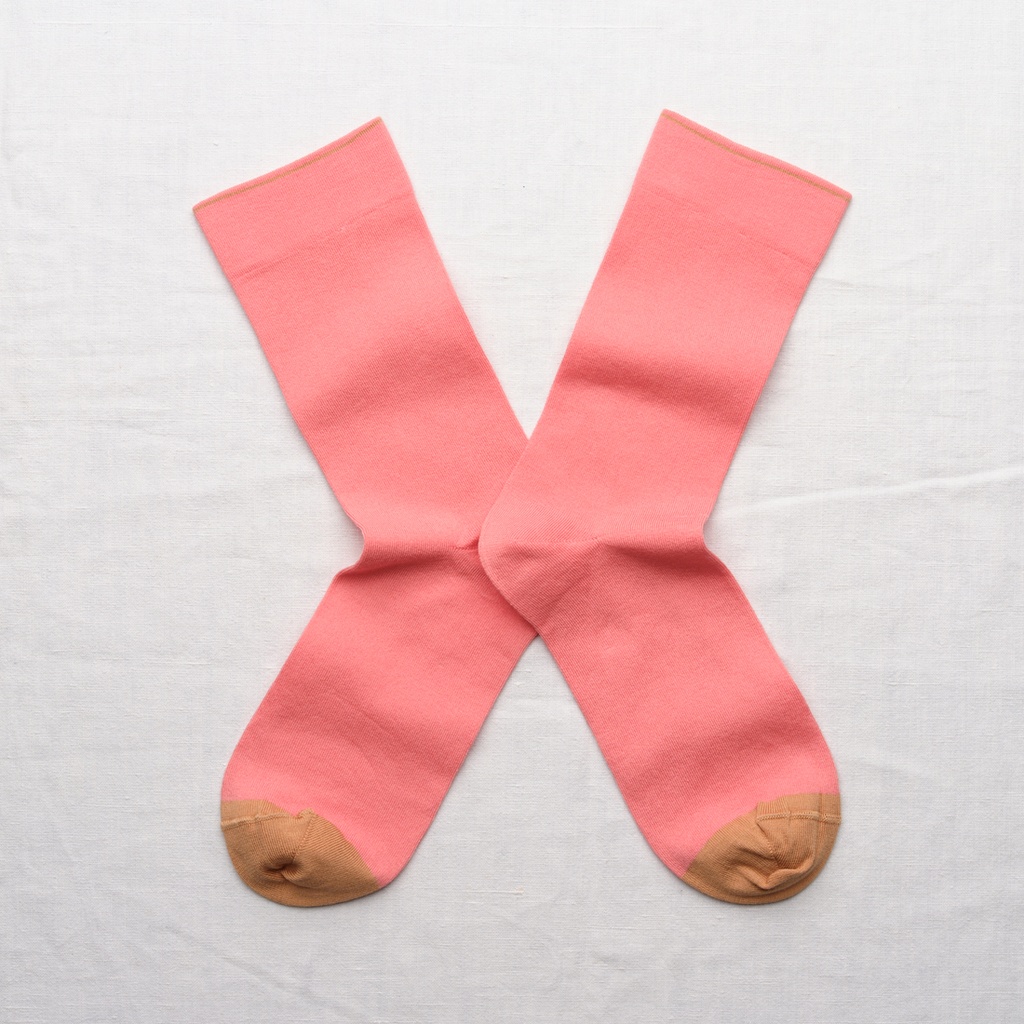 [UN214 42/44] Chaussette Uni Rose Frais