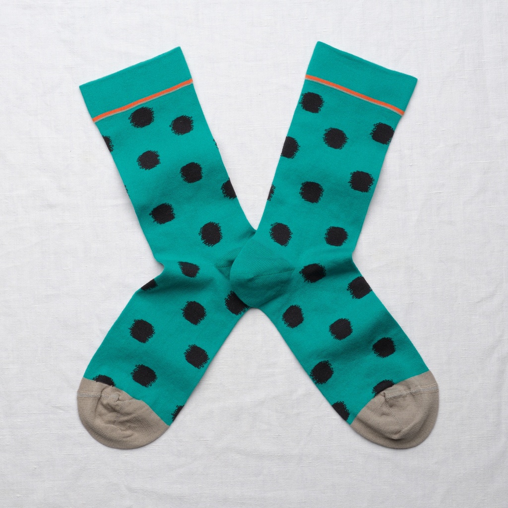 [FC201 39/41] Chaussette Pois Viridien