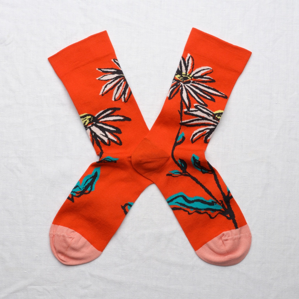 [FC301 36/38] Chaussette Fleur Vermillon