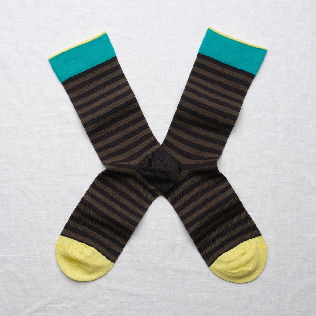 [FC501 39/41] Chaussette Rayure Ardoise