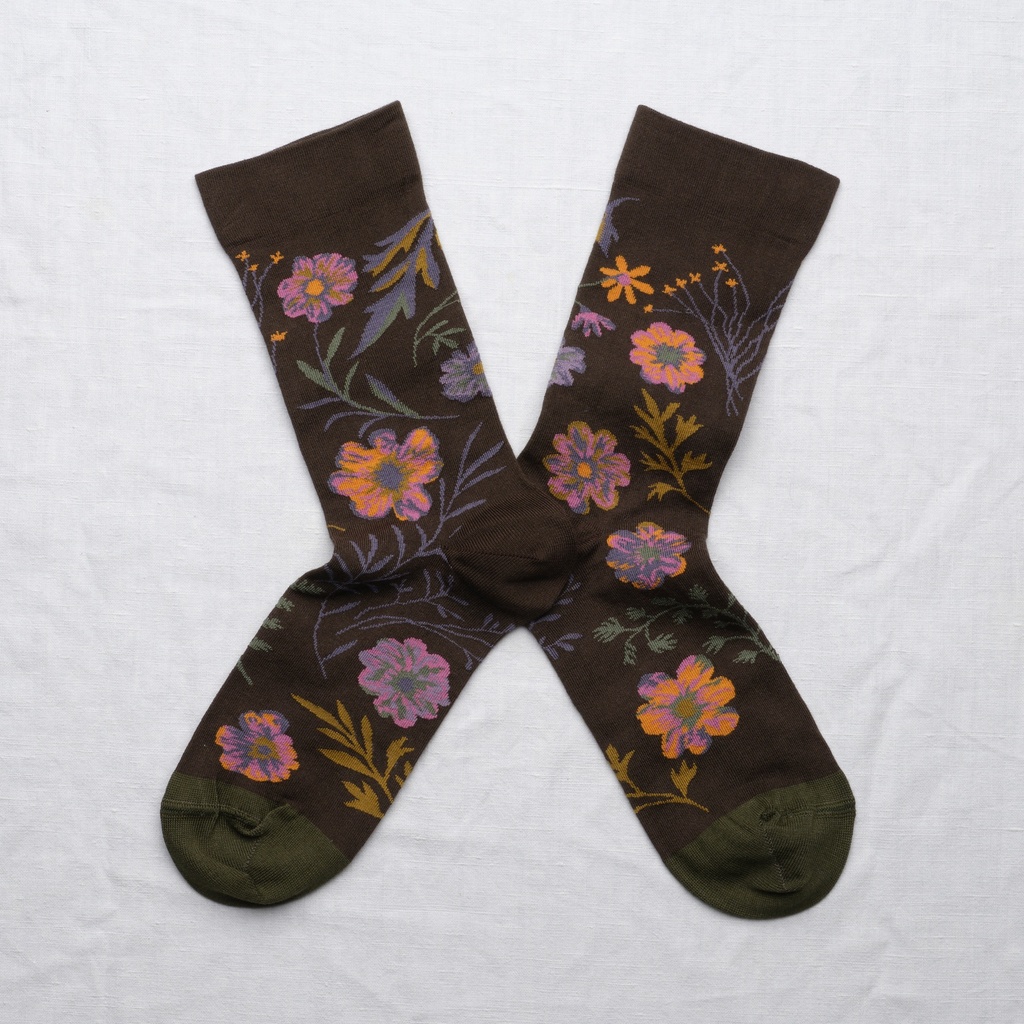 [HB201 39/41] Chaussette Herbier Terre d'Ombre