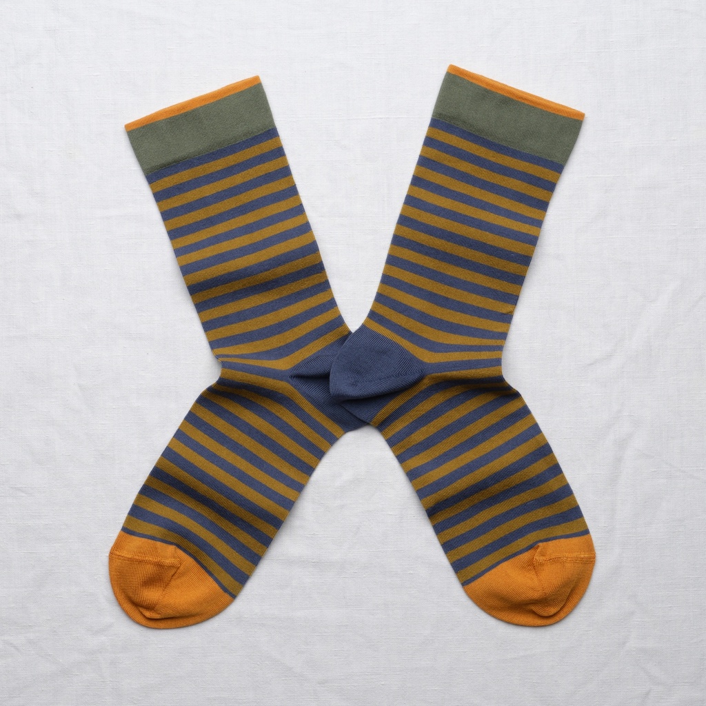 [HB301 36/38] Chaussette Rayure Denim